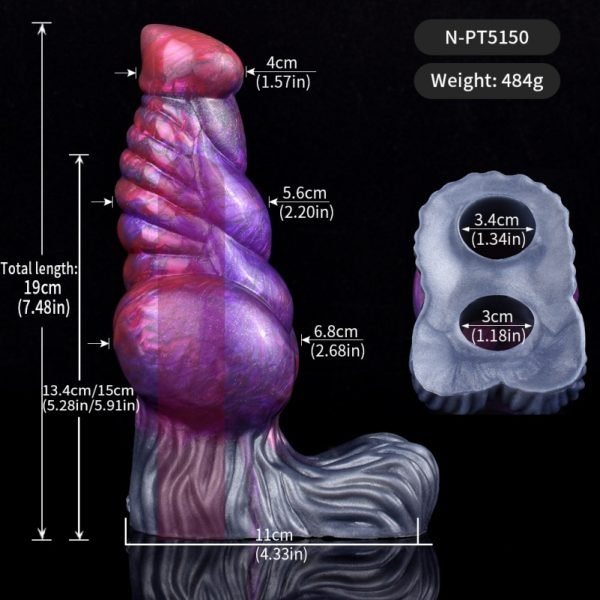 Fantasy Monster Dragon Vaginapenis - 7,48 Zoll Silikonverlängerung für den männlichen Penis – Bild 11