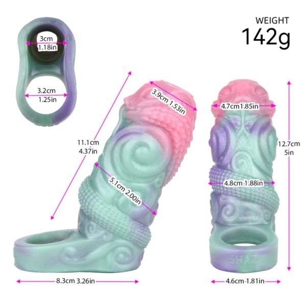 Männlicher Penisverdicker Fantasy Drachen-Mikropenis-Vergrößerer - Silikon-Hilfe bei Erektionsstörungen – Bild 11