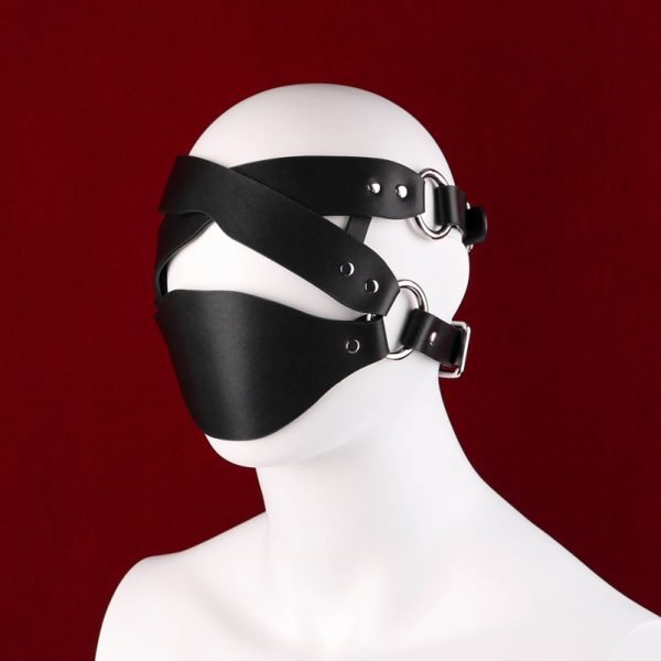 Strapon Schwarze Ledermaske Bondage Kinky - Rauher Sex für Paare BDSM Test – Bild 11