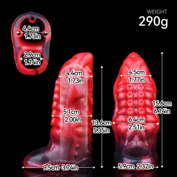 Vibrations Fantasy Tentakel Mikropenis – Mit Hodenfixierungs- und Verzögerungsring – Bild 3