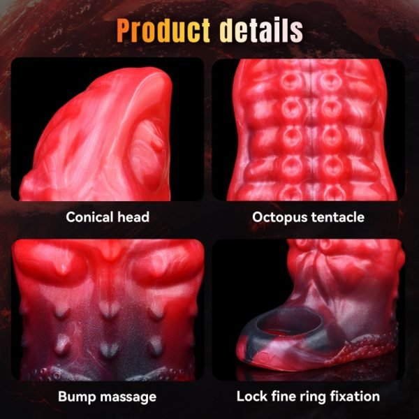 Vibrations Fantasy Tentakel Mikropenis – Mit Hodenfixierungs- und Verzögerungsring – Bild 6