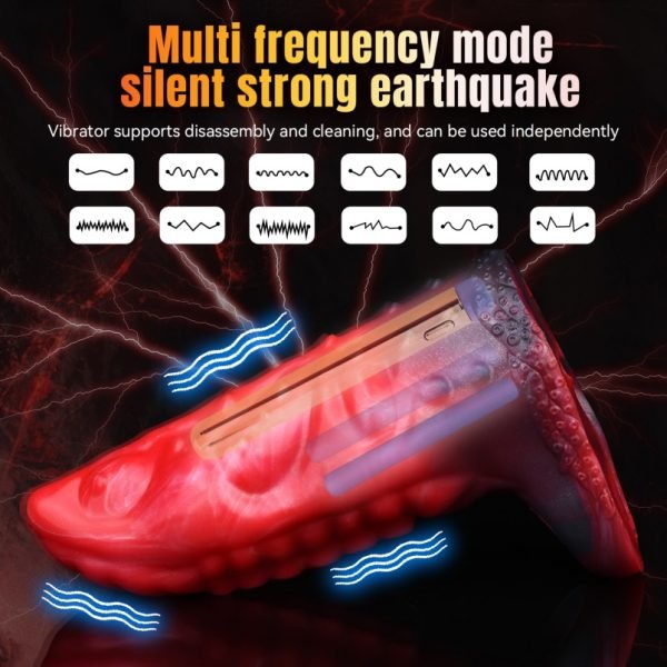 Vibrations Fantasy Tentakel Mikropenis – Mit Hodenfixierungs- und Verzögerungsring – Bild 7