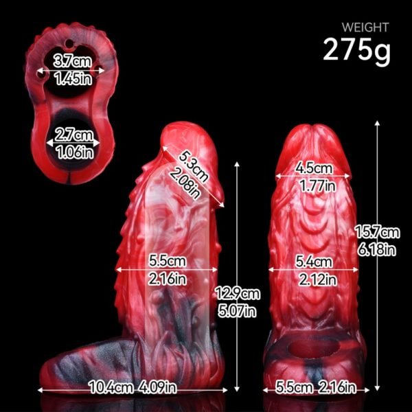 Fantasy Drache Element Vibrations Mikropenis - Verzögerungs- und Penis-Vergrößerungs-Aufsatz für Männer – Bild 3