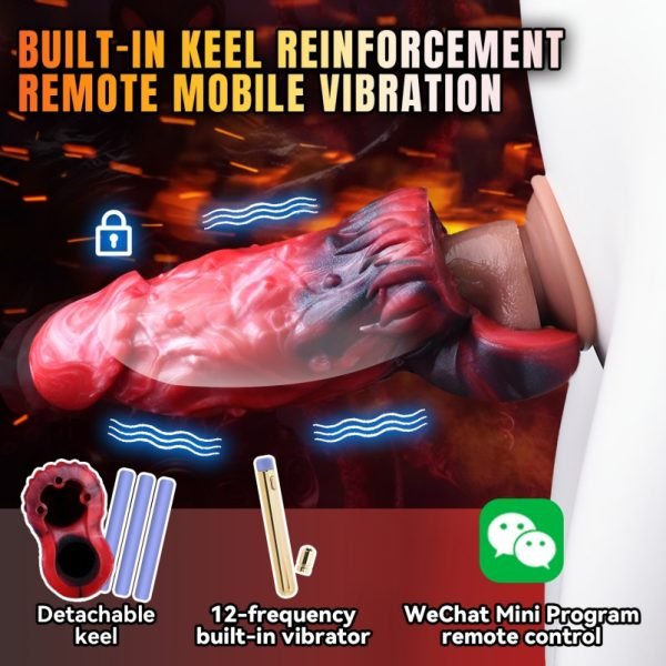 Fantasy Drache Element Vibrations Mikropenis - Verzögerungs- und Penis-Vergrößerungs-Aufsatz für Männer – Bild 5