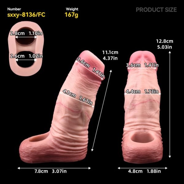 Penis-Trage-Mikropenis aus realistischer Haut-Silikon - Penis-Vergrößerung und -Verdickung Hilfsmittel für Männer – Bild 3