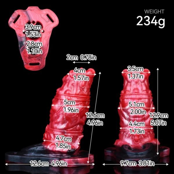 Halb-Ummanteltes Fantasy-Mikropenis - Vibrations-G-Punkt-Stimulator aus Silikon für Frauen – Bild 3