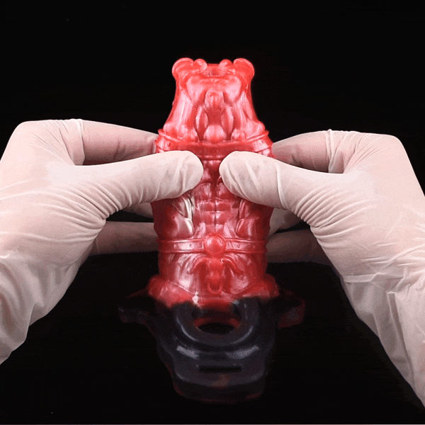 Halb-Ummanteltes Fantasy-Mikropenis - Vibrations-G-Punkt-Stimulator aus Silikon für Frauen – Bild 4