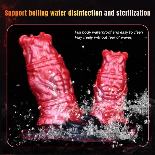Halb-Ummanteltes Fantasy-Mikropenis - Vibrations-G-Punkt-Stimulator aus Silikon für Frauen – Bild 8