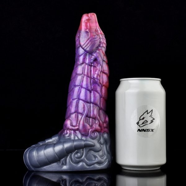 Lila Silikon Fantasy-Dragon Mikropenis - Penisverdicker und Sperrspielzeug – Bild 3
