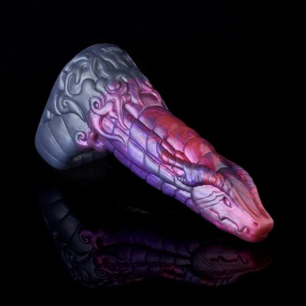Lila Silikon Fantasy-Dragon Mikropenis - Penisverdicker und Sperrspielzeug – Bild 4
