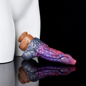 Lila Silikon Fantasy-Dragon Mikropenis - Penisverdicker und Sperrspielzeug