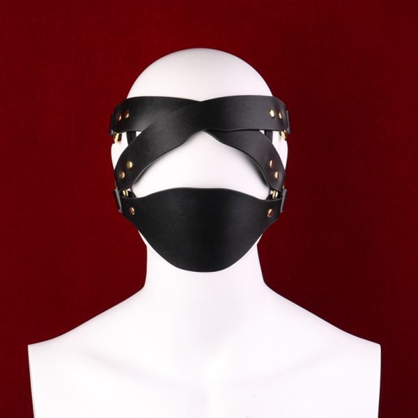 Strapon Schwarze Ledermaske Bondage Kinky - Rauher Sex für Paare BDSM Test – Bild 6