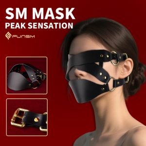 Strapon Schwarze Ledermaske Bondage Kinky - Rauher Sex für Paare BDSM Test