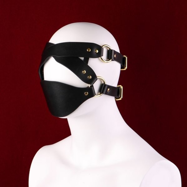 Strapon Schwarze Ledermaske Bondage Kinky - Rauher Sex für Paare BDSM Test – Bild 10