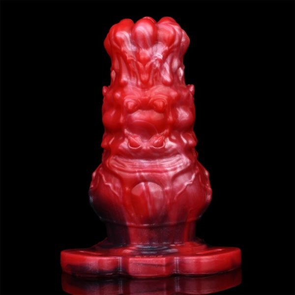 Blutrotes Fantasy-Monster Vibrations-Mikropenis - Mit G-Punkt-Stimulation und Silikon-Tool – Bild 8