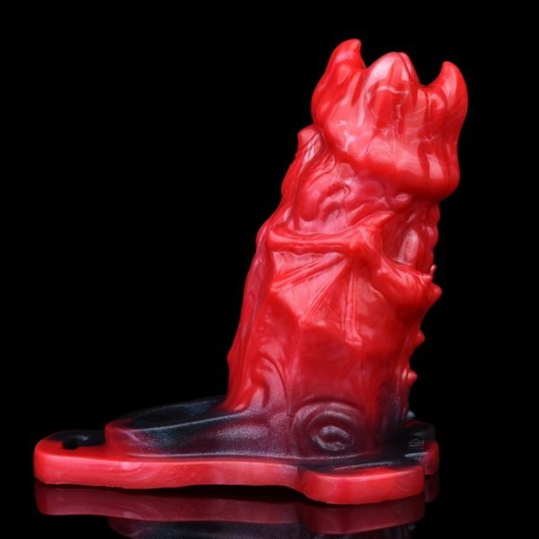 Blutrote Silikon Fantasy Mikropenis – Penisverdicker und Verzögerungs-Sexspielzeug für Männer – Bild 7