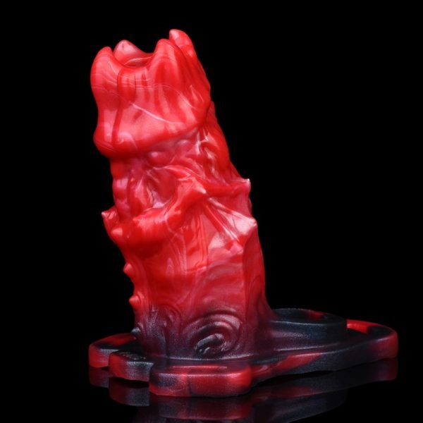 Blutrote Silikon Fantasy Mikropenis – Penisverdicker und Verzögerungs-Sexspielzeug für Männer – Bild 8