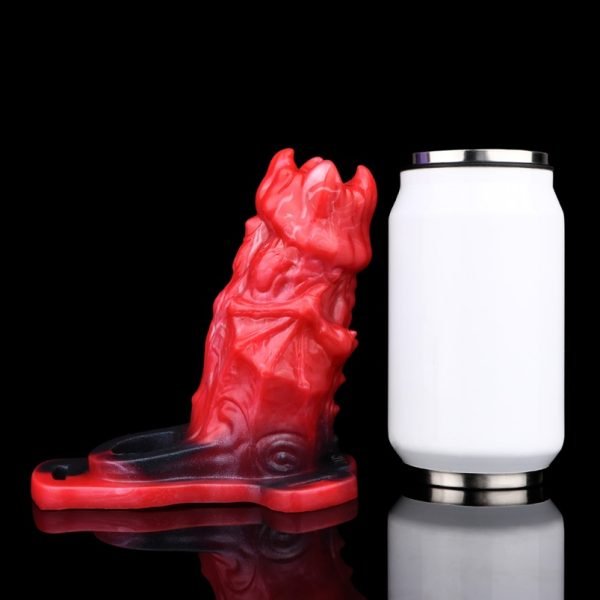 Blutrote Silikon Fantasy Mikropenis – Penisverdicker und Verzögerungs-Sexspielzeug für Männer – Bild 10