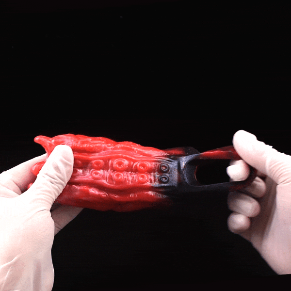 Fantasy-Monster Vibrations-Mikropenis - Verzögerungs- und Erektionsstärkungs-Penisaufsatz aus Silikon für Männer – Bild 2