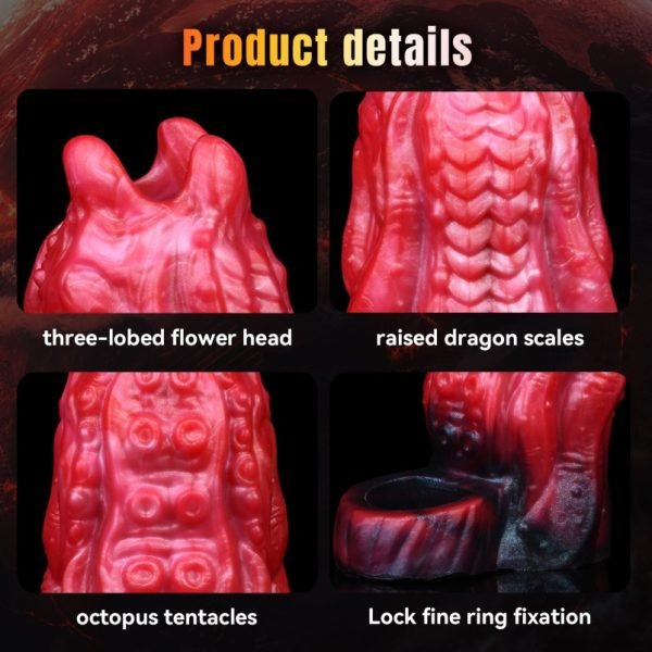 Fantasy-Monster Vibrations-Mikropenis - Verzögerungs- und Erektionsstärkungs-Penisaufsatz aus Silikon für Männer – Bild 6