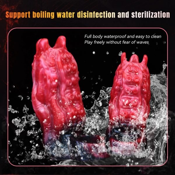 Fantasy-Monster Vibrations-Mikropenis - Verzögerungs- und Erektionsstärkungs-Penisaufsatz aus Silikon für Männer – Bild 8