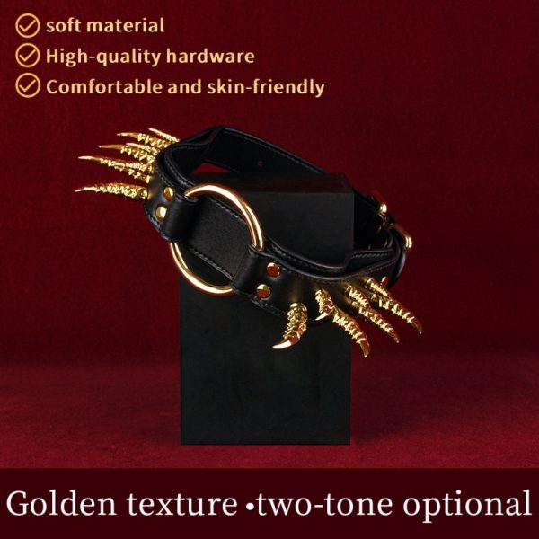 Fantasie Stachel Leder Halsband Fesseln Set - BDSM Sexspielzeug für Paare – Bild 4
