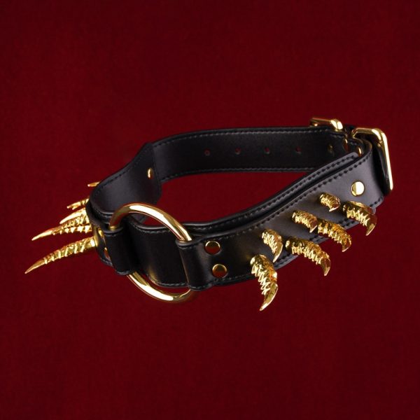 Fantasie Stachel Leder Halsband Fesseln Set - BDSM Sexspielzeug für Paare – Bild 8