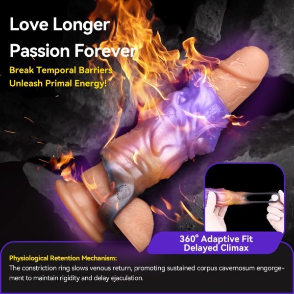 Fantasy Series Silikonhülle Vaginapenis – Violettes Spiral-Design für Männer zur Verbesserung von Erektionsschwierigkeiten und Penisverdickung – Bild 4