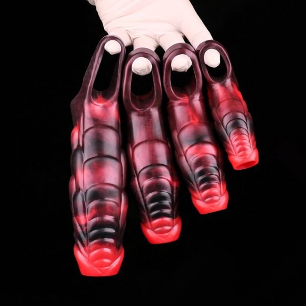 Blutrotes Silikon Fantasy Vaginapenis - Werkzeug zur Verbesserung von Erektionsstörungen und Vergrößerung – Bild 9