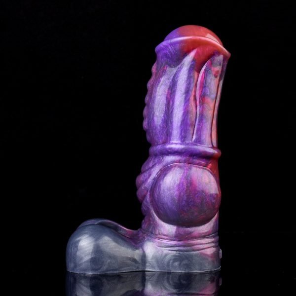 Tierischer Pferde-Mikropenis aus Silikon - Mit Hodenfixierung und Sperr-Ring – Bild 3