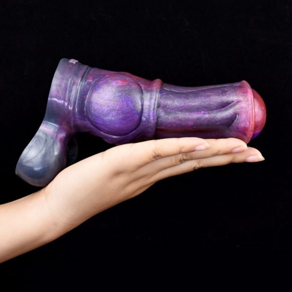 Tierischer Pferde-Mikropenis aus Silikon - Mit Hodenfixierung und Sperr-Ring – Bild 9