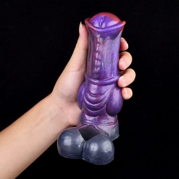 Tierischer Pferde-Mikropenis aus Silikon - Mit Hodenfixierung und Sperr-Ring – Bild 10