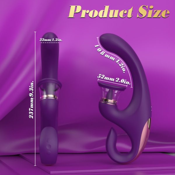 Vibrierende Saug-Fantasy Dildo Magic Wand – Einführbares Silikon-Sexspielzeug für Frauen – Bild 10