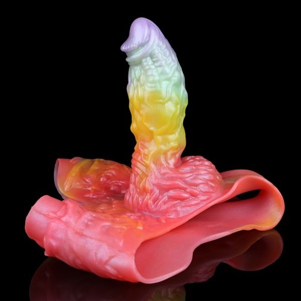 Fantasie-Skalenstruktur-Penis-Sheath-Unterwäsche – Strahlende Silikon-Penis-Vergrößerung und Verlängerungsausrüstung – Bild 2