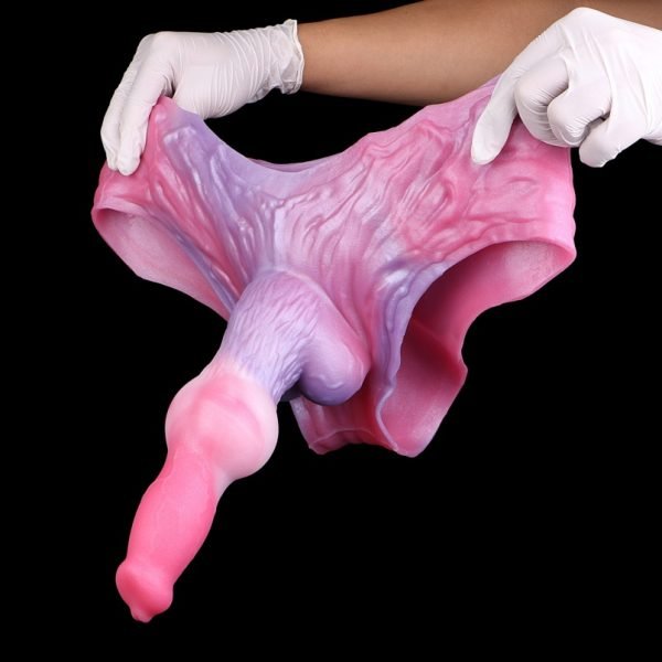 Monster Silikon Hund Penis Sheath Unterwäsche – Teilweises Verknüpfungs und Expansionsfantasie-Konstruktionswerkzeug – Bild 6