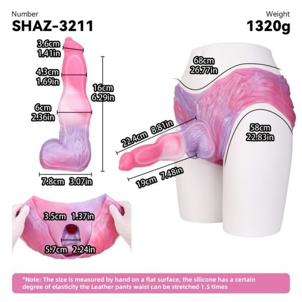 Monster Silikon Hund Penis Sheath Unterwäsche – Teilweises Verknüpfungs und Expansionsfantasie-Konstruktionswerkzeug – Bild 10