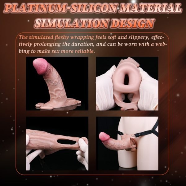 Penis Verlängerungs- und Vergrößerungs Tragefantasie Set - Realistisches Flesh-Like Silikon Mikropenis und Vaginapenis – Bild 8