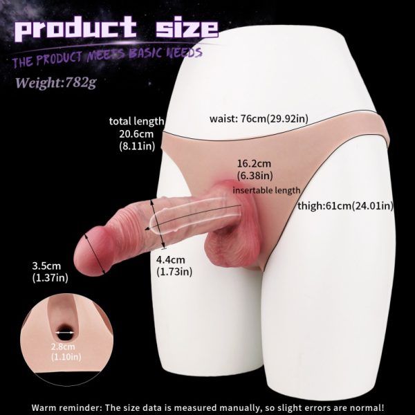 8,11 Zoll Ultra lange Fantasie Mikropenis – Realistische, fleischähnliche Silikon-Touch-Verbesserung – Bild 7
