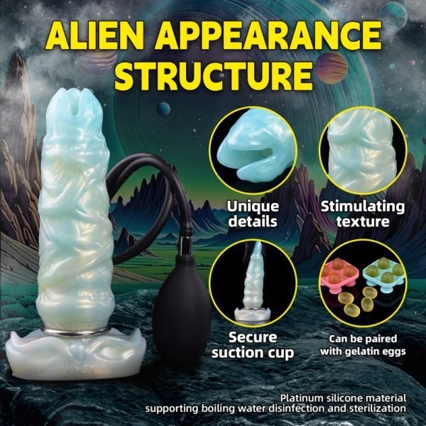 Einführbarer Fantasy Dildo Ovipositor – Vaginaler Dehnungs und Stimulations Silikon Sexspielzeug für Frauen – Bild 11