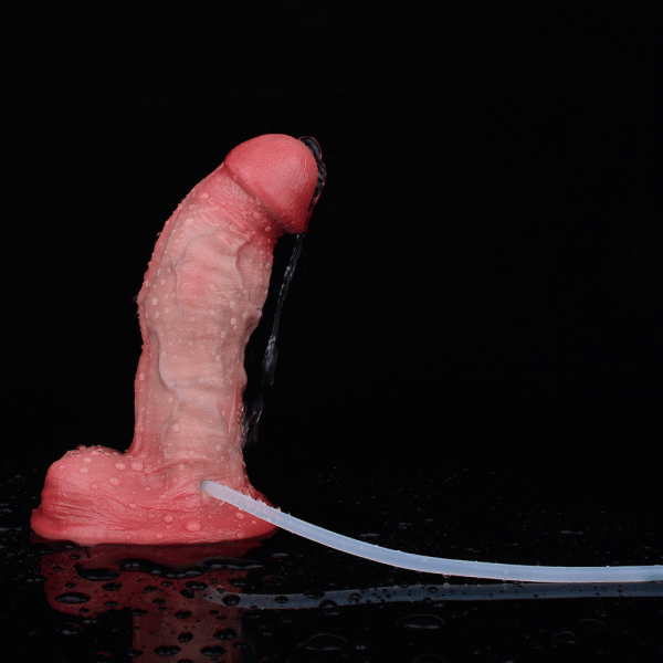 Realistische 6,3-Zoll Silikon Cummingdildo mit Saugnapf - Gefüllt mit Venenstruktur für die weibliche Masturbation – Bild 2