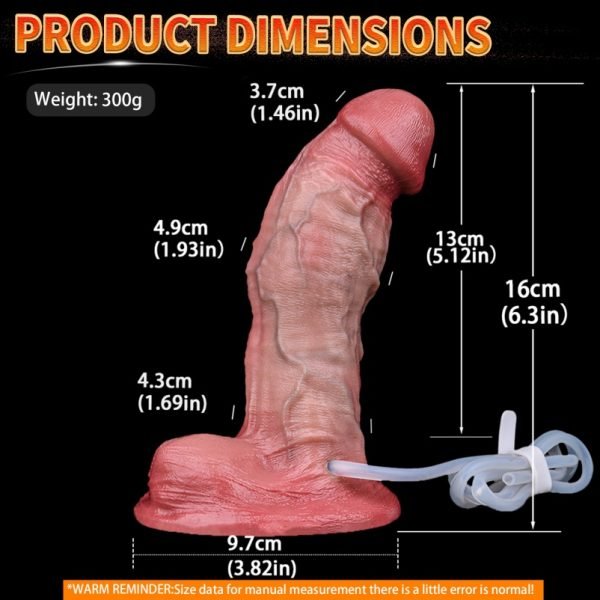 Realistische 6,3-Zoll Silikon Cummingdildo mit Saugnapf - Gefüllt mit Venenstruktur für die weibliche Masturbation – Bild 8