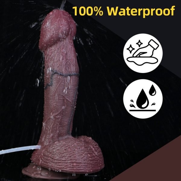 Fantasie Cummingdildo mit Saugfuß - Realistisches Silikon Einführungsgerät für weibliche Masturbation – Bild 9