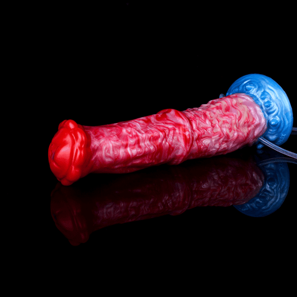 Fantasy Pferd Cummingdildo – Blutrotes Silikon mit aufblasbarer Expansion für ekstatische Höhepunkte – Bild 2
