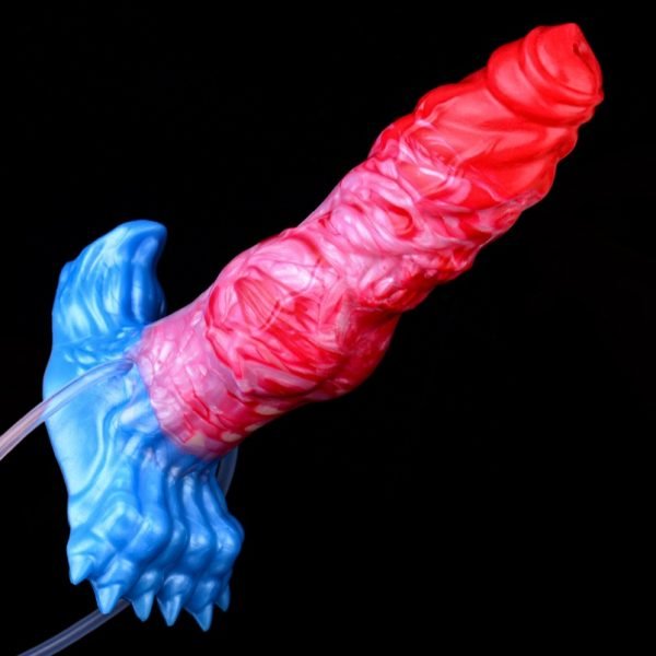 Blutrotes Silikon-Fantasy Cummingdildo – Ein aufregendes Tool für vaginales Dehnen und intensiven Orgasmus – Bild 6