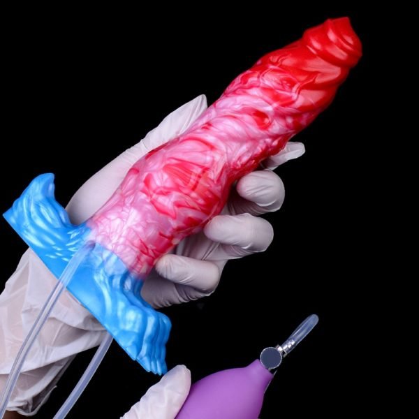 Blutrotes Silikon-Fantasy Cummingdildo – Ein aufregendes Tool für vaginales Dehnen und intensiven Orgasmus – Bild 7