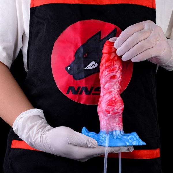 Blutrotes Silikon-Fantasy Cummingdildo – Ein aufregendes Tool für vaginales Dehnen und intensiven Orgasmus – Bild 9