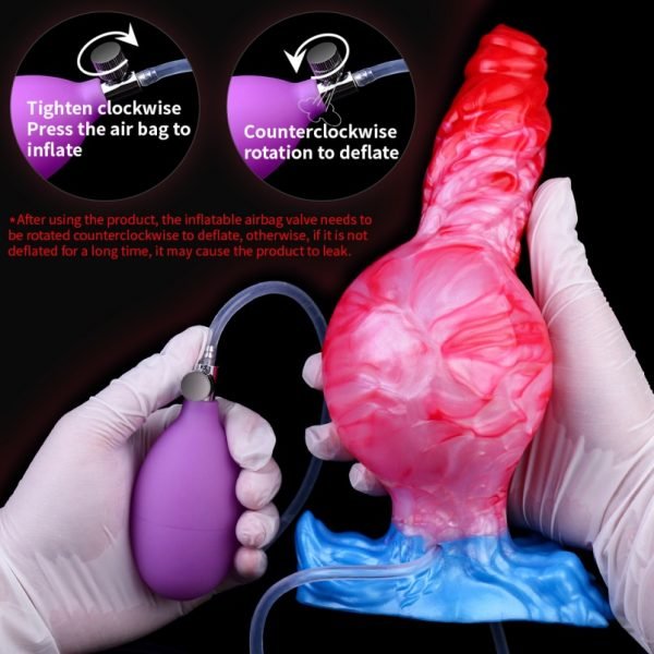 Blutrotes Silikon-Fantasy Cummingdildo – Ein aufregendes Tool für vaginales Dehnen und intensiven Orgasmus – Bild 12