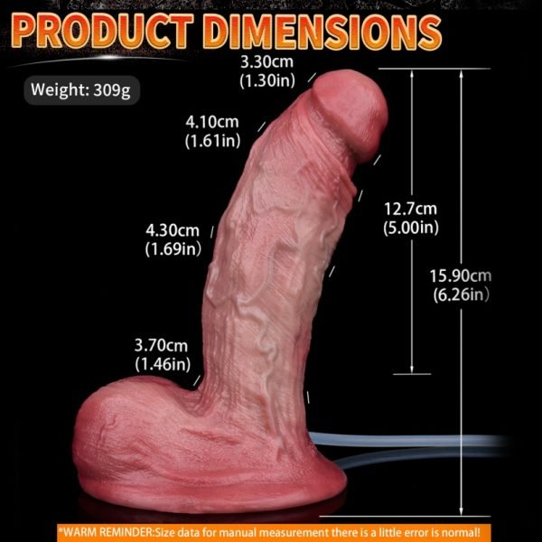 Flesh-like Cummingdildo mit Saugnapf - Stimuliert die Vagina für Girl Masturbating – Bild 8