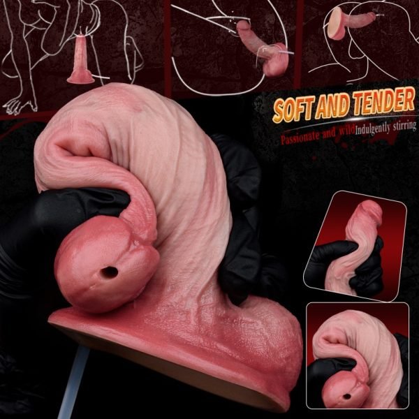 Flesh-like Cummingdildo mit Saugnapf - Stimuliert die Vagina für Girl Masturbating – Bild 9
