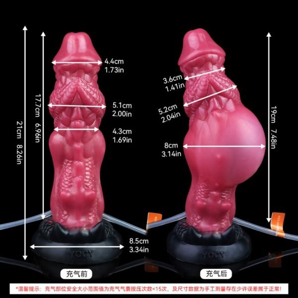 Fantasy Drachen-Schuppen Aufblasbarer Cummingdildo – Realistisches Silikon für intensive Female Orgasium – Bild 11